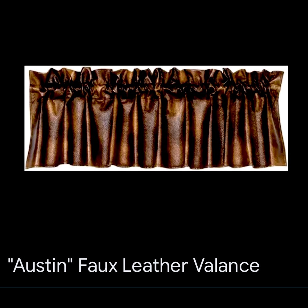 Faux Leather Valance 84” X 18” Brand New never taken out of package